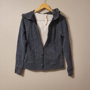 Lululemon Scuba Hoodie Womens 6 Black White Sweatshirt Jacket Athleisure Layer